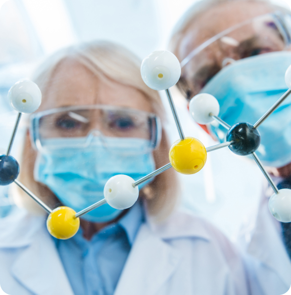 Researcher in lab